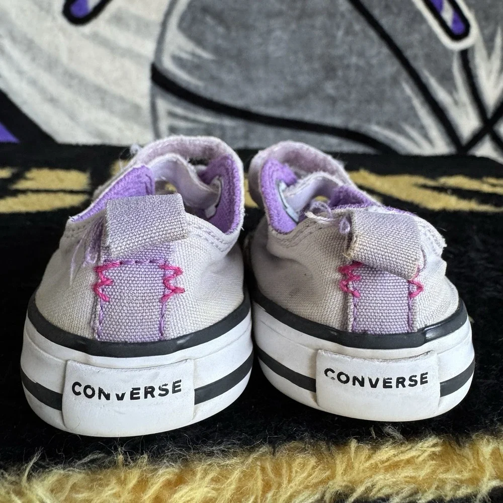 Size 4c - CONVERSE CTAS2v OX 772939F Pale Amethyst/pixel Purple Infant
